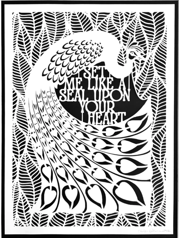 Set Me Like a Seal Upon Your Heart | Song of Songs Papercut Art